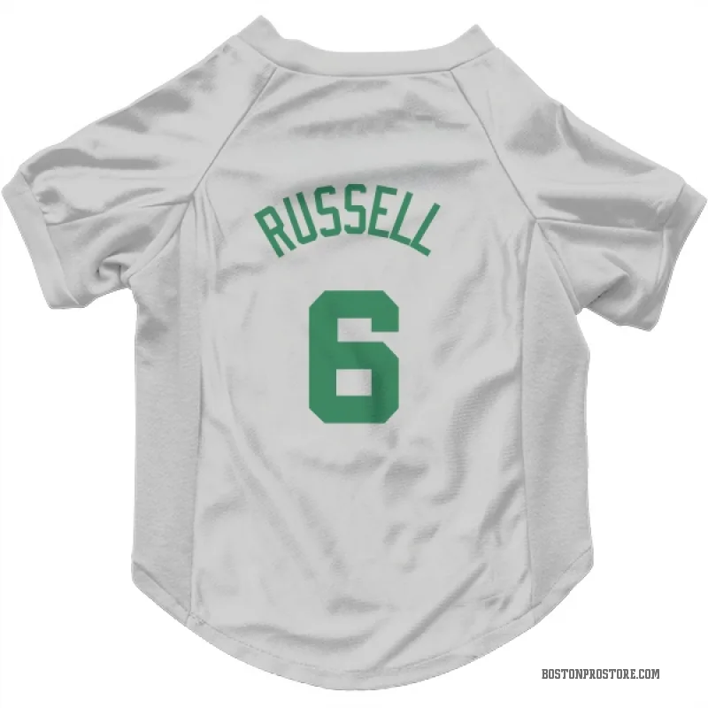 Bill Russell White Boston Celtics Cat & Dog Pet Jersey - Celtics Store