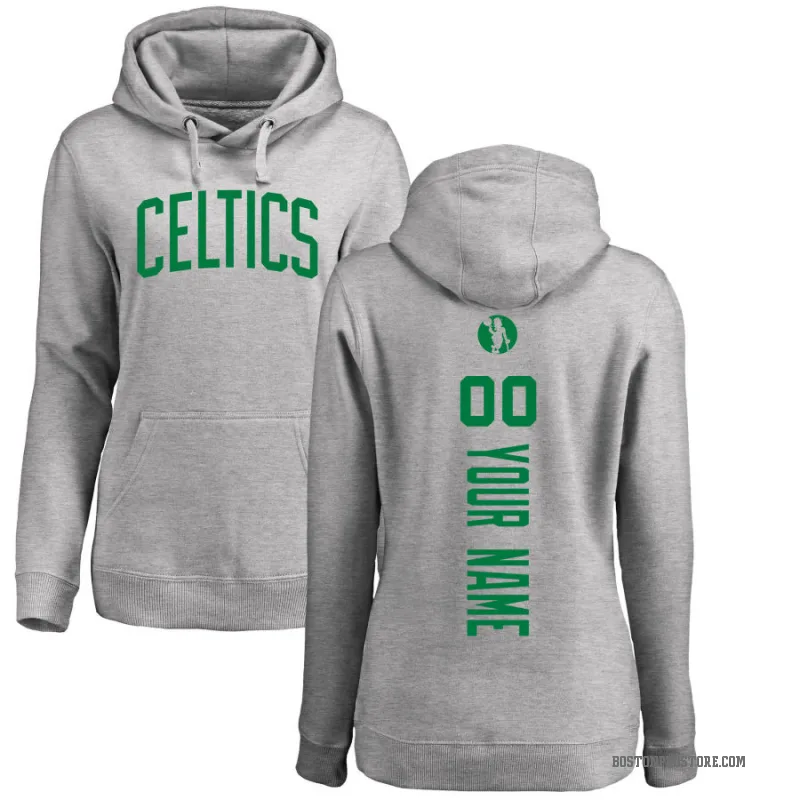 Custom Women's Boston Celtics Branded Ash Backer Pullover Hoodie