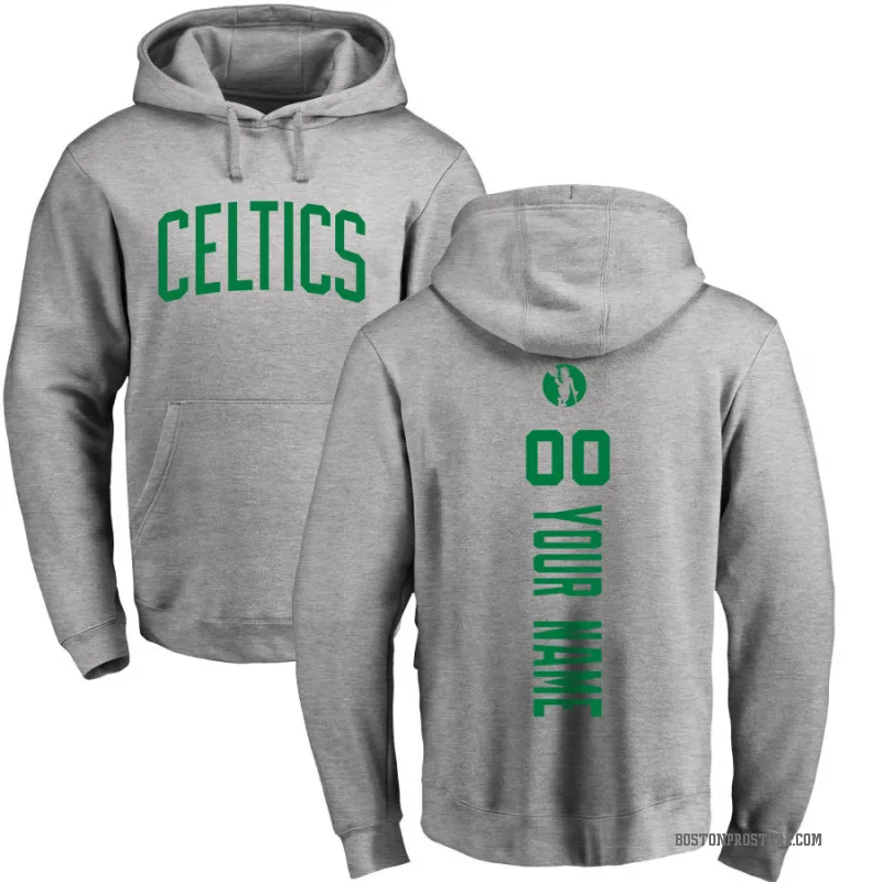Custom Youth Boston Celtics Branded Ash Backer Pullover Hoodie
