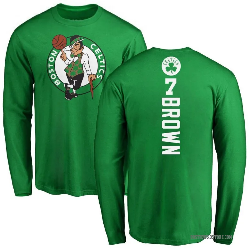 Youth Fanatics Branded Jaylen Brown Kelly Green Boston Celtics Backer Name  and Number T-Shirt