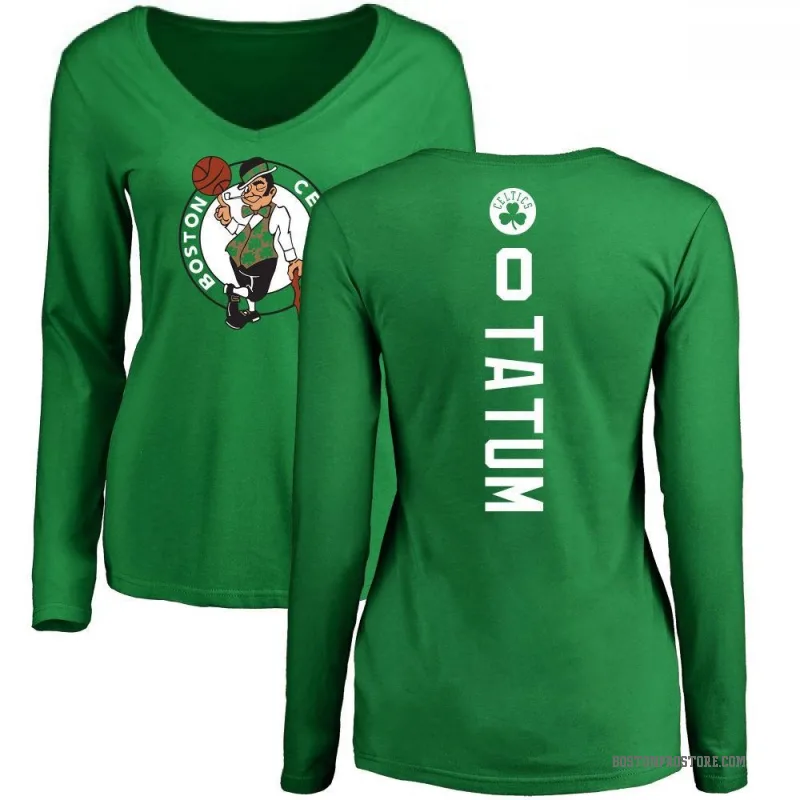 Jayson Tatum Women's Green Boston Celtics Kelly Backer T-Shirt