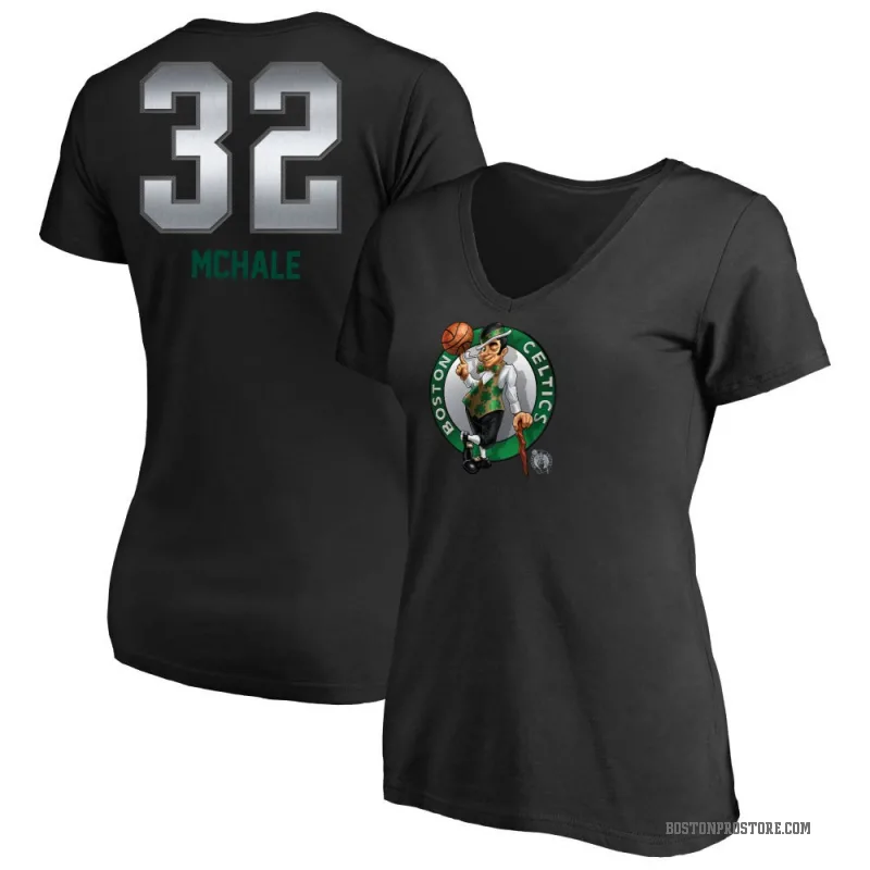Kevin Mchale Women's Black Boston Celtics Midnight Mascot T-Shirt