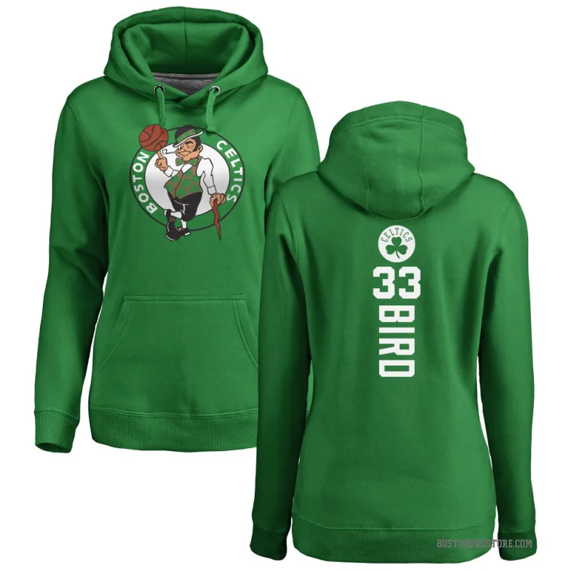 Larry Bird Men s Green Boston Celtics Branded Kelly Backer Pullover Hoodie Celtics Store