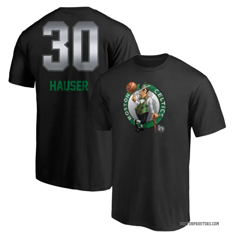 Sam Hauser Men's Black Boston Celtics Midnight Mascot T-Shirt