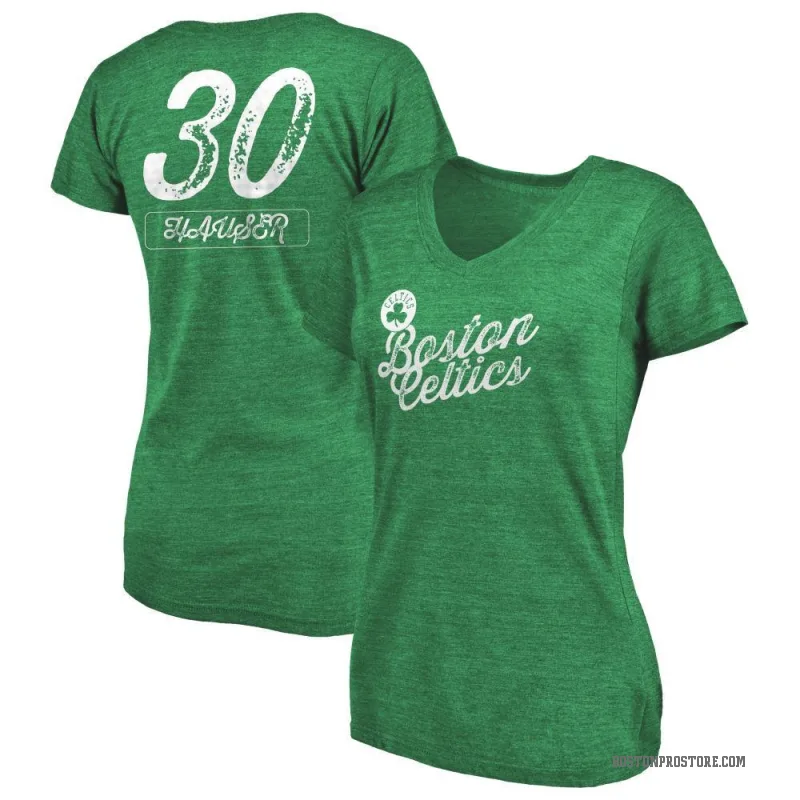 Sam Hauser Women's Green Boston Celtics Sideline V-Neck T-Shirt