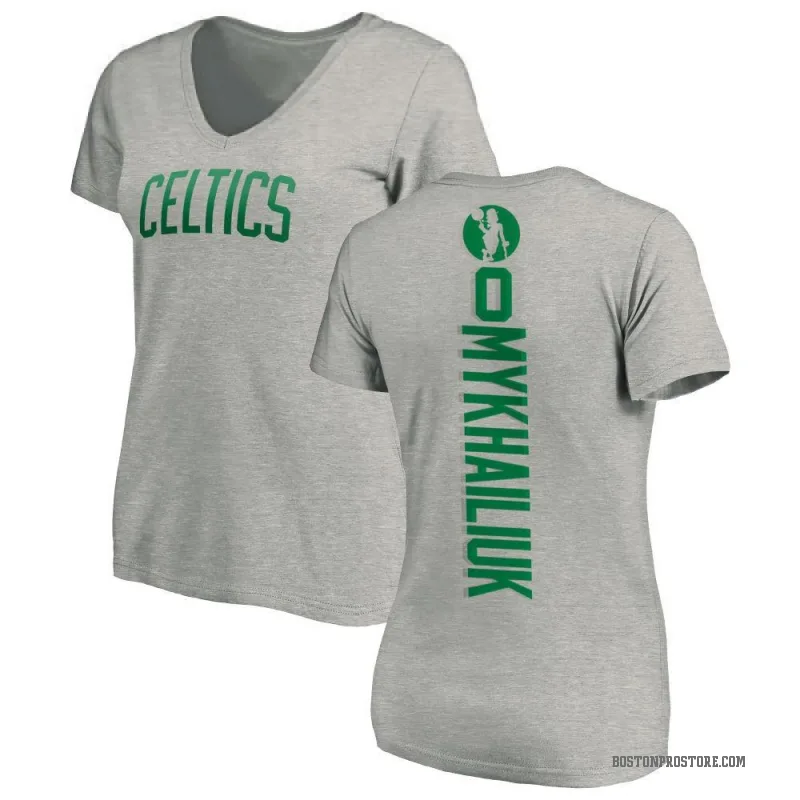Svi Mykhailiuk Women's Boston Celtics Ash Backer T-Shirt - Celtics Store